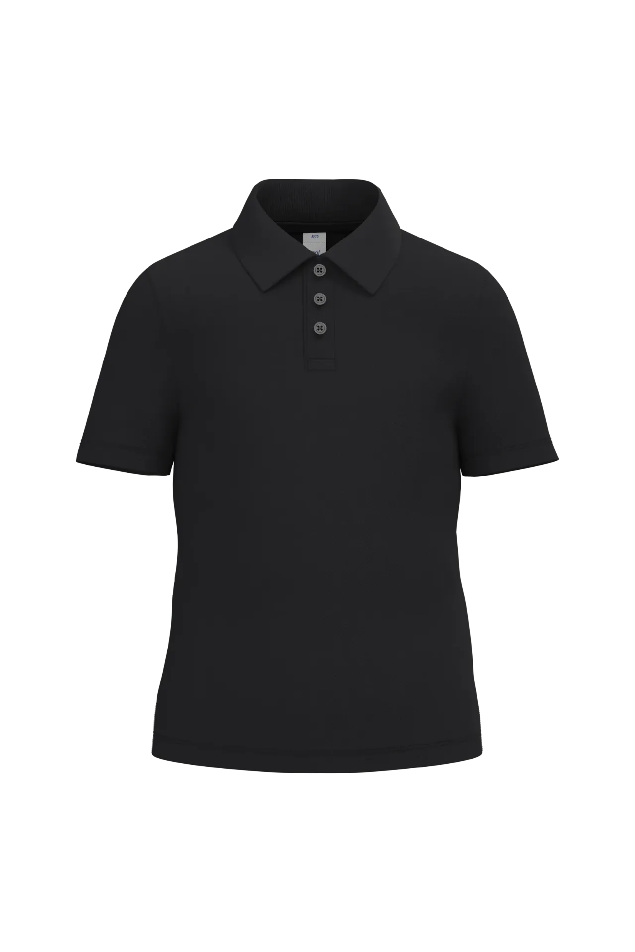 Polo piqué enfant Ideal Basic (Noir, 4/6 ans)